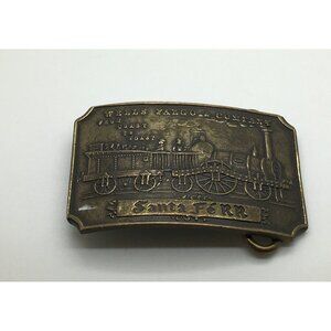 Railroad Locomotive Train Union  Belt Buckle Tiffany Wells Fargo & Company